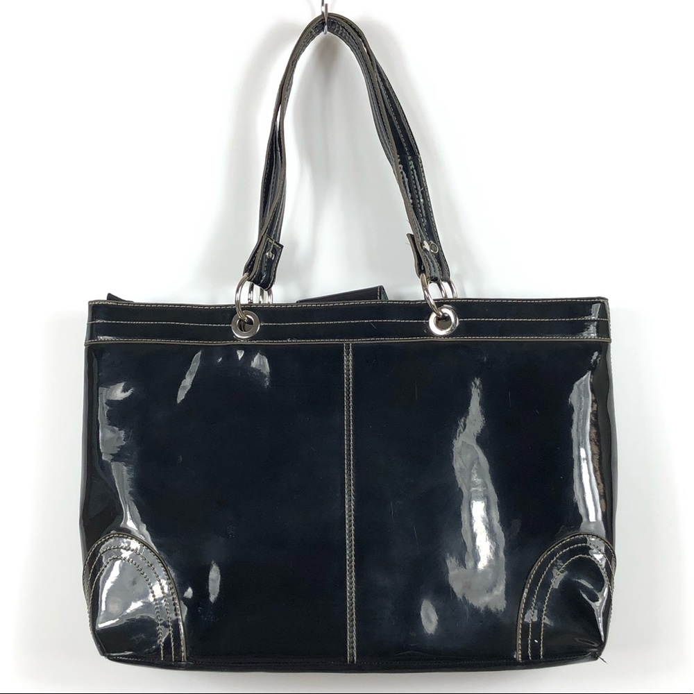 George Black Shoulder Bag with Laptop Tote